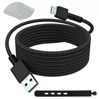 USB-кабель для зарядки мыши с микроплетением, кабель для зарядки Naga Pro 20000 DPI, Razer Naga Pro, Death Adder V2 Pro, Basilisk, Viper Ultimate wireless gaming