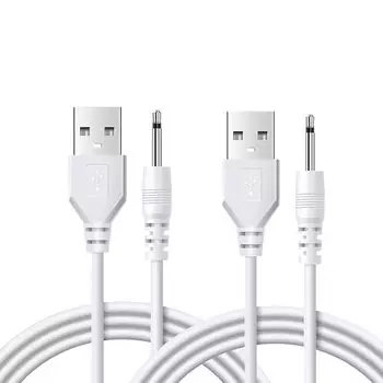 USB-кабель для зарядки постоянного тока с круглым разъемом USB [1 м, внешний диаметр 2,5 мм [длина 15 мм] USB-кабель для зарядки для удобного массажера, для замены постоянного тока
