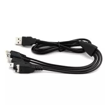 USB-кабель для зарядки, универсальное зарядное устройство 5-в-1 для NDSL/WiiU/New 3DS XL 2DS DsiXL для NDS/GBASP/PSP1000