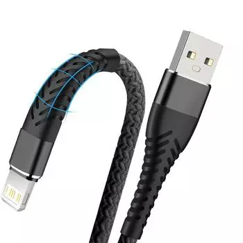 USB-кабель для зарядного устройства для iPhone15 14 13 12 11 Pro X XR XS Max 5 6 s 6s 7 8 Plus, быстрая зарядка Origin, длинный короткий провод, шнур для передачи данных по телефону, 3 м 1m чёрный