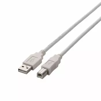 USB-кабель ELECOM [B] USB2.0 (USB A папа к USB B папа) 5м Белый U2C-BN50WH