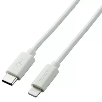 USB-кабель ELECOM, совместимый с зарядкой трекпада, серебристый C(TM)-Lightning iPhone/iPad/iPod/Magic Keyboard/Magic Mouse/Magic 1.0m U2C-APCL10SV серебряный