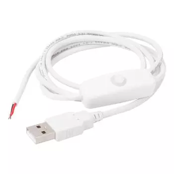USB-кабель питания, 1 м, 5 В, 2-контактный удлинитель USB 2.0 «папа», DIY с переключателем