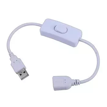 USB-кабель постоянного тока для световых панелей, белый/черный, 5,5*2,1