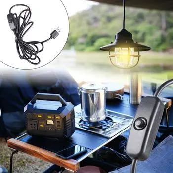 USB-кабель с разъемом «папа-открытый конец» 2-жильный USB-кабель для быстрой зарядки с переключателями для камер наблюдения, светодиодного маршрутизатора белый