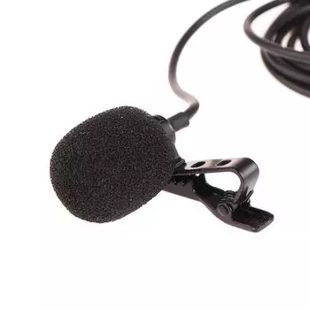 Usb-кабель с зажимом на микрофоне для записи на компьютере 3,5 мм портативный микрофон чёрный