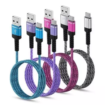 USB-кабель типа C для быстрой зарядки [0,9 м*4 шт./совместим с QC3.0] кабель для зарядки типа C для iPhone 16, кабель для зарядки типа C, код iPhone16 серии, Galaxy