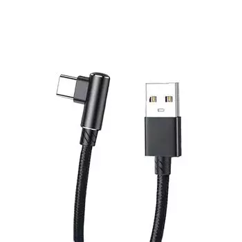 USB-кабель типа C USB-C и USB-A 6A для быстрой зарядки, L-образный нейлоновый вязаный USB-кабель C для Xperia/Galaxy/LG/i-Pad Pro/MacBook, других Android и т. д.. совместимый