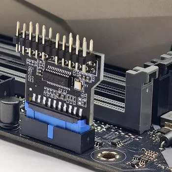 USB-концентратор, адаптер, разъем расширения, стабильная работа, аксессуары 19Pin 3.0 для Double