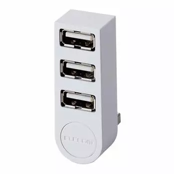 USB-концентратор ELECOM с питанием от шины, 3 порта, функциональность прямого подключения и другие ноутбуки, совместимые с Nintendo Switch, белый 2.0, MacBook/Surface белый