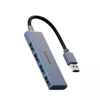 USB-концентратор ELECOM USB3.0 с питанием от шины 4 порта темно-синий U3H-H040NV