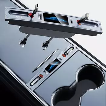 USB-концентратор PANPHEN для TESLA, аксессуар для модели Tesla 2023, 2022, 2021, настоящее зарядное устройство для модели Tesla, автомобильная база (Масштабируемый кабель) 3/Г 3/Г чёрный