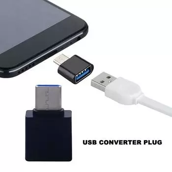 USB-конвертер Plug and Play с быстрой передачей типа-c «папа» на USB3.0 OTG для Xiaomi Huawei Samsung Galaxy S8 Type-c чёрный