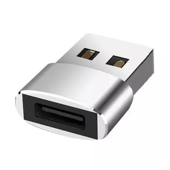 USB-конвертер Удобное устройство для преобразования штекерных разъемов в гнездовые Адаптеры Чувствительная передача данных Быстрое соединение Адаптер Type-C чёрный