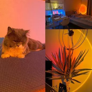 USB-лампа для заката, ночник-проектор, украшение дома, портативная настенная фотография для гостиной, неоновое атмосферное освещение nightlight