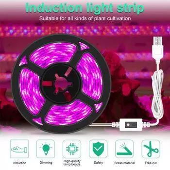 USB-лента Яркая рука Супер-датчик сканирования Сильная пластика Розовый Фиолетовый Водонепроницаемый светодиодный завод 50cm