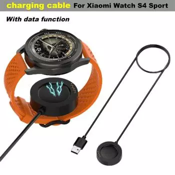 USB Магнитное зарядное устройство для Xiaomi Watch S4 Sport Сменный наручный кабель для зарядки часов Mi S4 sport Зарядное устройство Smartwatch адаптер Watch S4 Sport чёрный