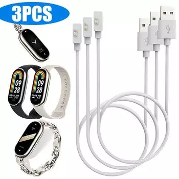 USB Магнитное зарядное устройство Сменный кабель для зарядки наручных часов Аксессуары для смарт-часов Зарядное устройство для Xiaomi Mi Band 8