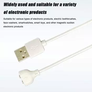 USB Магнитный кабель передачи данных Медный провод сердечник 7 мм кабель для зарядки для электронных часов 2PIM Char D1Y8 white-80cm