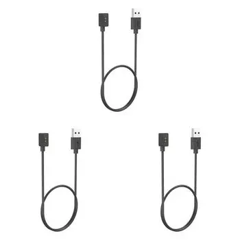 USB Магнитный Зарядный Кабель для Наручных Часов Зарядное Устройство Для Xiaomi Mi Band 8 (Черный 60см)
