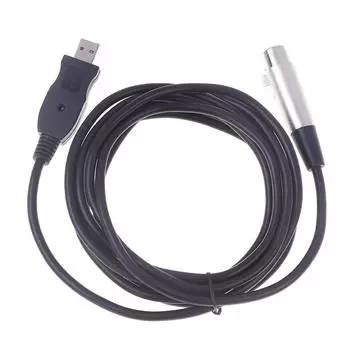 Usb Microphone Cable Microphone Cable Computer Usb To Xlr Microphone Connect Computer Cable Audio Cable Adapter чёрный