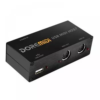 USB MIDI Host Box MIDI Интерфейс в MIDI Конвертер Черный (УМХ-10)