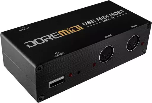 USB MIDI Host Box MIDI Интерфейс в MIDI Конвертер Черный (УМХ-21)