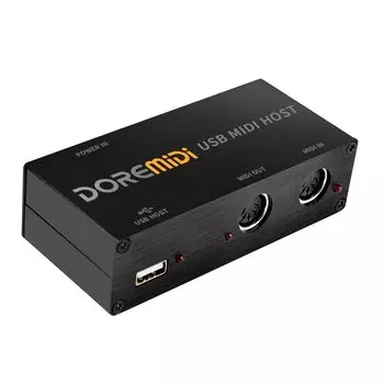USB MIDI Host Box MIDI Интерфейс в MIDI Конвертер Черный (УМХ-10)