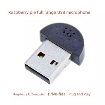 USB-микрофон без драйверов Raspberry Pi Вибрационный датчик Сбор звука ИИ Массив для сбора данных Компьютерный мини-USB-микрофон Micro Drive-free USB microphone
