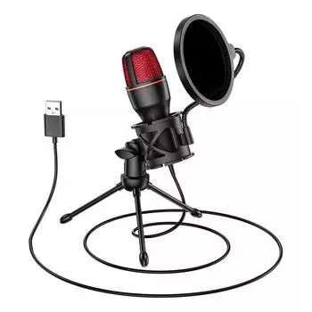 USB-микрофон для записи, микрофон с разъемом 3,5 мм для ПК, вещательный микрофон для пения, игр, компьютера, настольного компьютера, ноутбука, MAC Windows