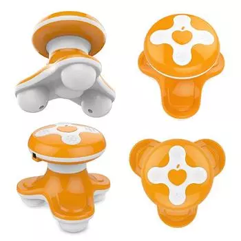 Usb мини-массажер для шеи многофункциональный пластиковый треугольной формы электрический Usb косметический антицеллюлитный массажный прибор для релаксации жёлтый