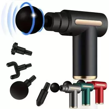 USB Мини Массажный Пистолет Фасция Машина Для Расслабления Мышц Вибрационный Пистолет Стержень Массаж Фитнес Оборудование Шея Захват Фасция Пистолет красный