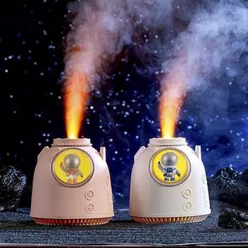 USB Мини-увлажнитель воздуха Увлажнитель воздуха Креативная капсула для спуска астронавтов Космическая капсула Увлажнитель воздуха с ночником белый