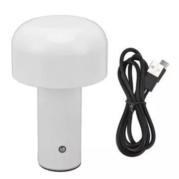 USB Mushroom Light Touch Control Mini Light Night Light with Adjustable Brightness 3 Color белый