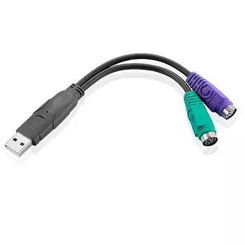 USB (мужчина) в (женский) Кабель-адаптер с USB-интерфейса на порт PS/2 для Windows 98/Me/2000/Xp