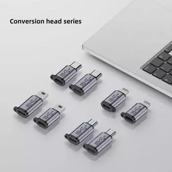 USB на Mini USB v3, зарядный кабель Type-C, T-Port Micro C male to A female short 2.0 чёрный