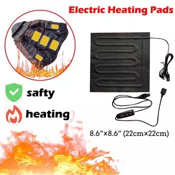 USB-нагреватель Электрическая грелка Pad Нагреватель Термальная одежда с подогревом Уличный мобильный телефон чёрный