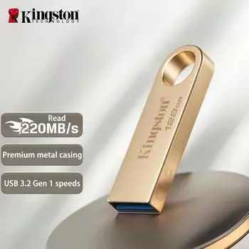 USB-накопитель Kingston 512 ГБ DataTraveler SE9G3 128 ГБ/256 ГБ/64 ГБ USB 3.2 Gen 1, скорость до 220 МБ/с, металлический корпус премиум-класса | DTSE9G3/512 ГБ/256 ГБ/128 ГБ/64 ГБ 64GBUSB 3.2 Gen 1