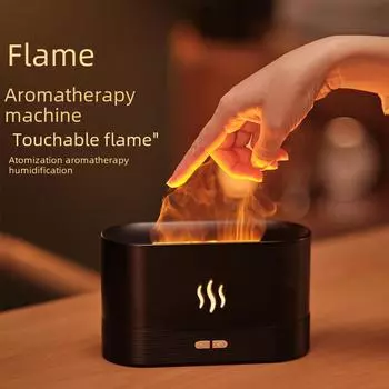 USB настольный ароматерапевтический увлажнитель воздуха Flame: 3D-цветная симуляция с трансграничным дизайном USB Powered