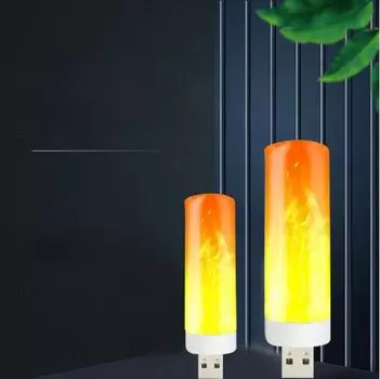 USB-ночник с имитацией пламени - динамическая свеча и мини-светильник у кровати Color box (without light)
