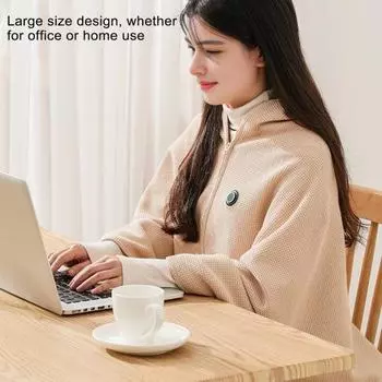 USB-одеяло Yousheng с подогревом для кемпинга на открытом воздухе, застежка-молния, 3 температурных режима, инфракрасная технология, многоканальный источник питания, подогреваемая накидка зелёный