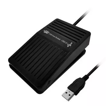 USB одиночный ножной переключатель, одна клавиша, индивидуальный ножной переключатель, клавиатура, мышь, геймпад, персонаж чёрный