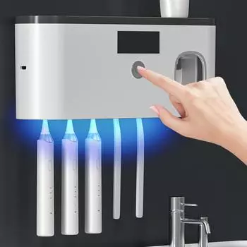 USB-отверстие, бесплатная беспроводная зарядка, УФ-стойка для хранения зубных щеток