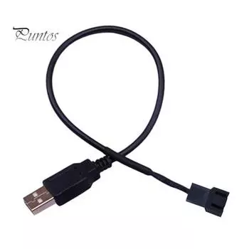 USB-папа на 2-контактный разъем адаптера вентилятора для ПК, настольного компьютера
