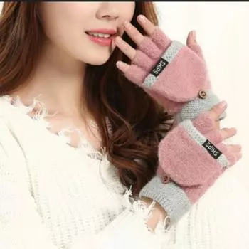 USB-перчатки для женщин, согревающие до половины пальцев, откидные, с защитой пальцев, USB-перчатки для электроподогрева, для офиса и улицы, тепло average size