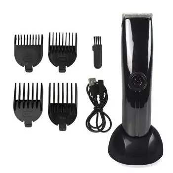 USB перезаряжаемая электрическая машинка для стрижки волос с низким уровнем шума для стрижки, домашний инструмент чёрный