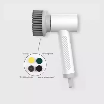 USB перезаряжаемая кухонная щетка для мытья посуды, очиститель для раковины, ванная комната, ванна, чистая щетка, вращающийся скребок, электрическая чистка чёрный