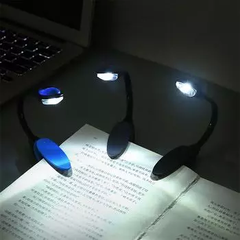 USB-перезаряжаемая лампа для чтения книг со съемным гибким зажимом, портативная лампа для электронных книг Kindle, ночник чёрный
