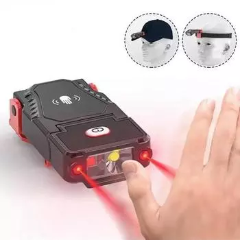 USB перезаряжаемая лампа с крышкой, водонепроницаемая индукционная фара, мини-портативный рабочий светильник, светильник для рыбалки чёрный