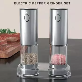 USB-перезаряжаемая мельница для соли, перца, специй, электрическая автоматическая мельница для соли и перца, набор с регулируемой степенью помола